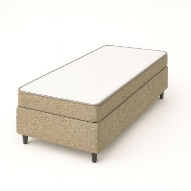Imagem de Base Box Solteiro Bege + Colchão D23 Solteiro 88x188x12 Bege – Conjunto Premium!