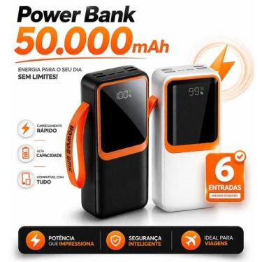 Imagem de Power Bank 50.000mAh com 6 Entradas e Design Moderno