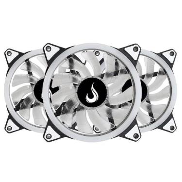 Imagem de Kit Com 3 Ventoinhas Rise Mode Smart, 120mm, RGB, Preto - RM-FN-02-RGB