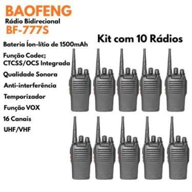Imagem de Kit 10 Rádio Walkie Talkie Baofeng BF-777S  16 Canais e Sinal Estável 