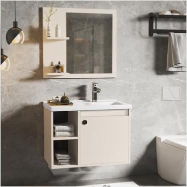 Imagem de Conjunto Gabinete com Espelheira e Cuba para Banheiro 60cm Adonis Pero