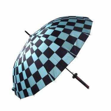 Imagem de Guarda-chuva Kamados Tanjirous Anime portátil à prova de vento 115 cm 