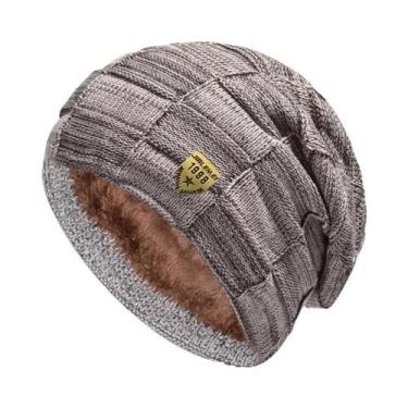 Imagem de Gorro De Inverno Unissex Tricotado Com Cachecol E Máscara - Boné Gorra