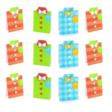 Imagem de Fun Express Father’s Day Shirt Card Craft Kit - Makes 12 Cards DIY Craft Gifts for Kids