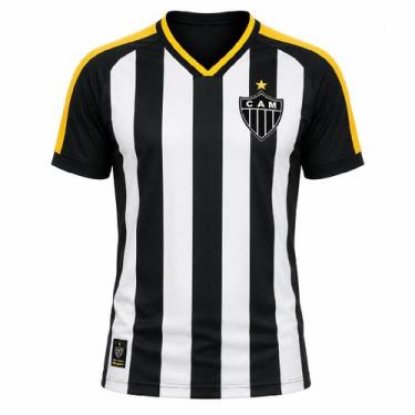 Imagem de Camisa Atlético Mineiro Listrada - Masculino Tamanho:MCor:Branco/Preto