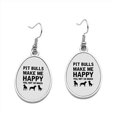 Imagem de Pit Bulls Brinco Make Me Happy - Brincos com pingente para meninas - Presente de festa de aniversário dos namorados