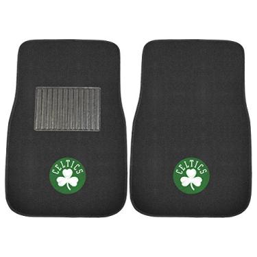Imagem de FANMATS 17611 NBA Boston Celtics Tapete de carro bordado, 2 peças, 43 cm x 65 cm
