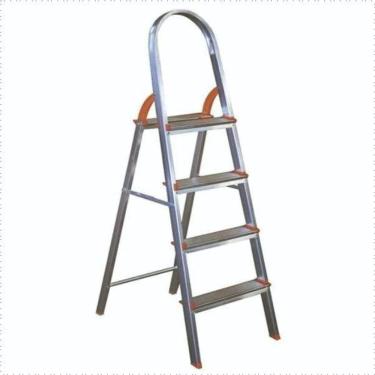 Imagem de Escada Doméstica Super Leve 4 Degraus Em Alumínio