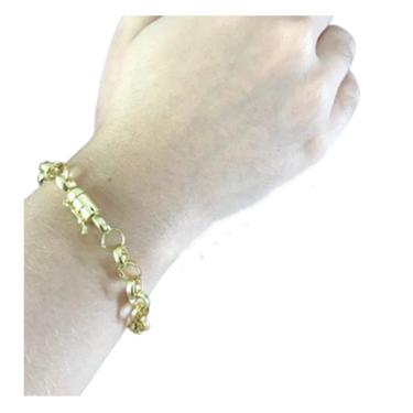 Imagem de Pulseira 8mm elo português de moeda antiga