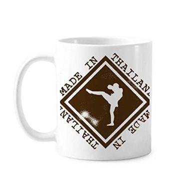 Imagem de Make In Thailand Boxe Art Illustration Caneca Cerâmica Café Porcelana Utensílios de Mesa