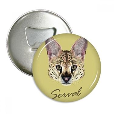 Imagem de Emblema multifuncional com emblema de ímã de geladeira com estampa de servo selvagem de orelha longa