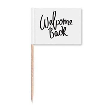 Imagem de Presente Art Deco com citação Welcome Back Fashion Toothpick Flags Marcador Topper Decoração de Festa