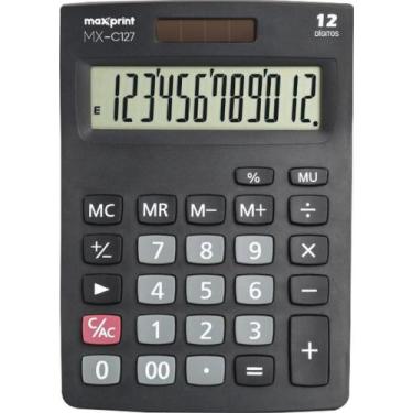 Imagem de Calculadora De Mesa 12 Dig Mx-C127 Preto - Maxprint