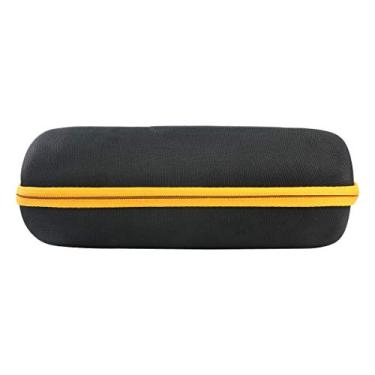 Imagem de co2CREA Capa rígida de viagem para substituição para JBL Charge 4 / substituição para alto-falante Bluetooth JBL Charge 5 à prova d'água (capa preta + zíper amarelo)