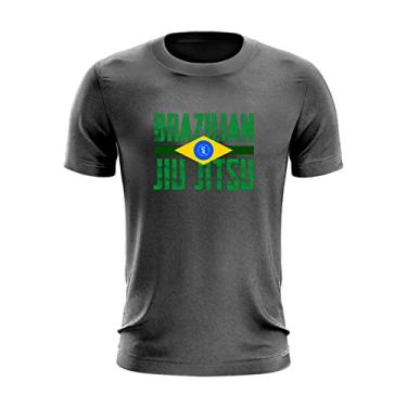 Imagem de Camiseta Brazilian Shap Life Jiu Jitsu Academia Treino Cor:Chumbo;Tamanho:M