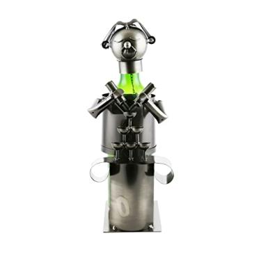 Imagem de Wine Bodies Suporte profissional para garrafa de vinho de metal, carvão