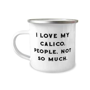 Imagem de Caneca I Love My Calico. People, Not So Much. Gato Calico 355 ml, de gato Calico, para amantes de gatos
