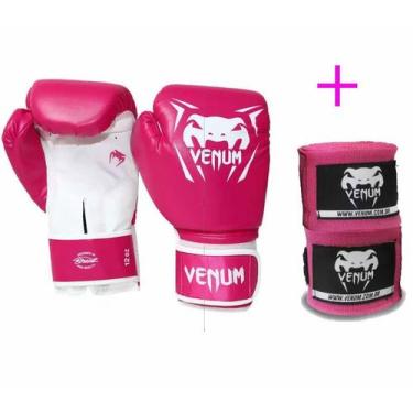 Imagem de Kit Luva Boxe Venum C/ Bandagem Pnk - Venum