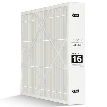 Imagem de X6669 Filtro de ar Merv 16 de 21 x 26 x 4 compatível com lennox X6669, 21 x 26 x 4 Merv 16 filtro de substituição para clima saudável 21 x 26 x 4 PCO-20C PureAir, lennox X6669, X6667 e 53 x 66 cm