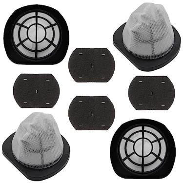 Imagem de Aolleteau Filtro 2037423 compatível com aspirador de pó leve Bissell 3 em 1 38B1, 38B1L, série 1059, compare com as peças # 2037423 e 2037424 (pacote com 4 filtros de vácuo e 4 filtros de espuma)