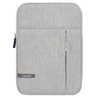 Imagem de Lacdo Capa para iPad Mini 7,Bolsa para iPad Mini,Capa para Tablet para iPad Mini 7(A17 Pro)/6/5/4/3/2,Samsung Galaxy Tab Lite 8.7“/Galaxy Tab A 8.0 Bolsa protetora para Tablet Repelente à água, Cinza