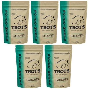 Imagem de Kit 5x Erva Mate Tereré Trot's Premium 500g Menta E Boldo