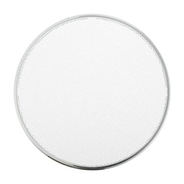 Imagem de ACROPIX Capa universal de grade de alto-falante de carro de 12,7 cm redonda de malha de 5 polegadas caixa protetora de subwoofer revestimento de ferro prateado branco - pacote com 1