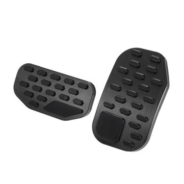 Imagem de Partuto Pastilhas de pedal de freio a gás - capas de pedal de acelerador automático - para Ford F-150 2021-2023 metal plástico preto - 1 conjunto