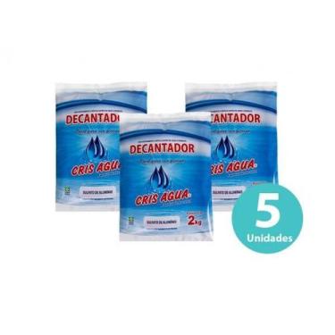 Imagem de Kit 5 Crisfloc Floculante Clarificante E Decantador 1 Litro - Cris Agu