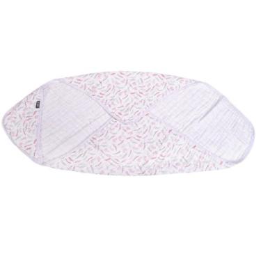 Imagem de Toalha soft capuz bebe 3 camadas e pano boca bordado e estampado flore