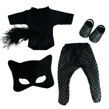 Imagem de Kit Roupa de Boneca Baby Alive e Little Mommy Fantasia de Mulher Gato 