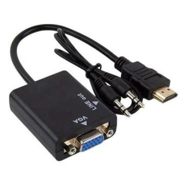 Imagem de Cabo Adaptador Conversor Hdmi Para Vga Com Saída P2 De Áudio - VIL