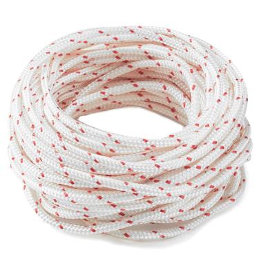 Imagem de Corda de arranque de recuo de substituição de 3 m de ~ 3/40.6 cm (4,5 mm) de diâmetro, serve para muitas motosserras Stihl Weed Eater Trimmer Edger Cortador de escova Soprador Modelos de motor Peças