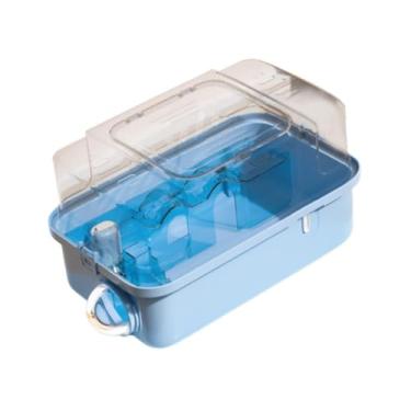 Imagem de WeiLaiKeQi Gaiola de transporte para hamster de viagem para porquinho da índia, gaiola para hamster, portátil e respirável para chinchilas, ratos, africanos,