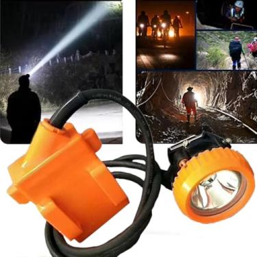 Imagem de Lanterna de cabeça de mineração de segurança portátil super brilhante à prova d'água à prova de explosão, recarregável, LED, para minerador, lâmpada de acampamento ao ar livre