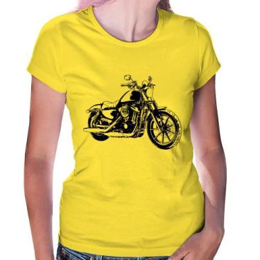 Imagem de Baby Look Moto Sportster XL 883 Iron Art - Foca na Moda, Amarelo, G