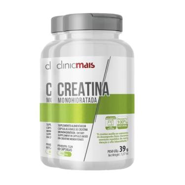 Imagem de Kit 2 Creatina Monohidratada 650mg Clinicmais 60 Cápsulas