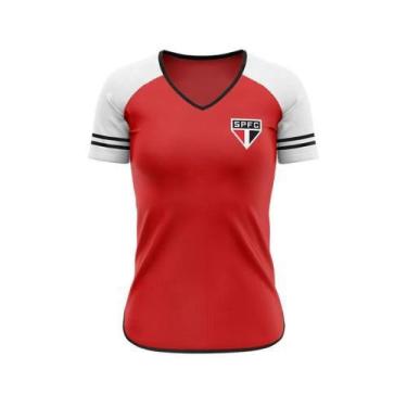 Imagem de Camisa São Paulo Feminina Cheerleader 2402 Braziline 00900616605, Verm