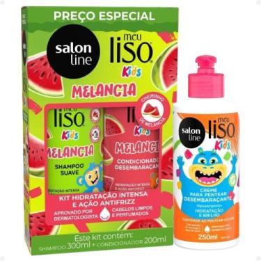 Imagem de Kit Salon Line Meu Liso Kids: Shampoo 300ml e Condicionador 200ml Mela