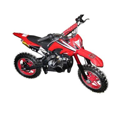 Imagem de Mini Moto Cross Trilha 49cc  PARTIDA ELÉTRICA BZ Vermelha Gasolina com Óleo 2 Tempos BARZI MOTORS