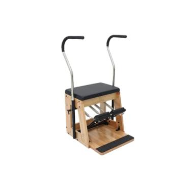 Imagem de Aparelho de Pilates Cadeira de Pilates Combo Classic Arktus Madeira Maciça c/Regulagem de Altura e Carga, Suporta 140kg (Estofado Vendido Separadamente)