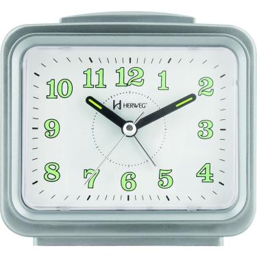 Imagem de Relógio Despertador Branco Dois Alarme Super Alto Pilha Prata - Prata