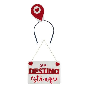 Imagem de Kit De Festa O Seu Destino Está Aqui Com Tiara E Plaquinha