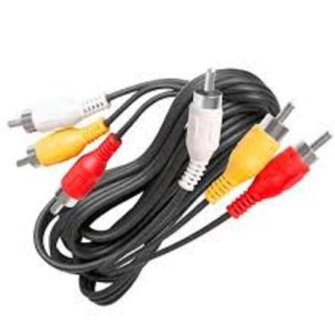 Imagem de Cabo Rca X Rca 1,5M Dvd Tv A Cabo 1.8 Metros - Importado