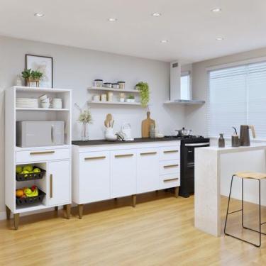 Imagem de Conjunto 2 Peças Fruteira com Nicho e Balcão 3 Portas Sorocaba - Kaiki