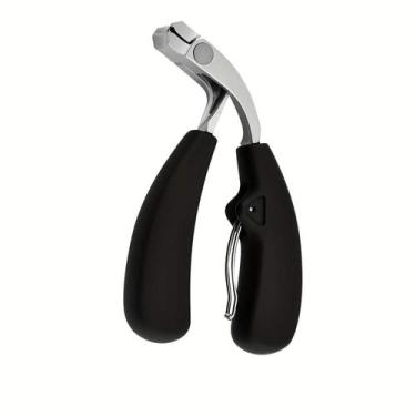 Imagem de Tesoura De Unhas De Aço Inoxidável Resistente, Lâmina Curvada, Mandíbu