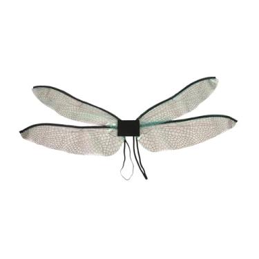 Imagem de Fiocias Fantasia de fada com asas de libélula para mulheres e meninas, adultos e crianças, para festa de aniversário, Preto