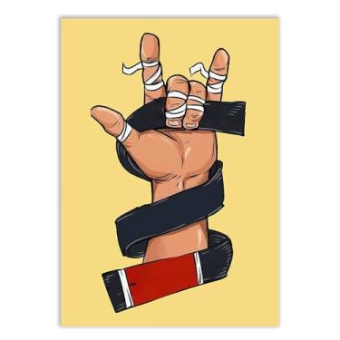 Imagem de Placa Decorativa Jiu Jitsu Faixa Preta Graduação Decoração Poster Quarto Sala