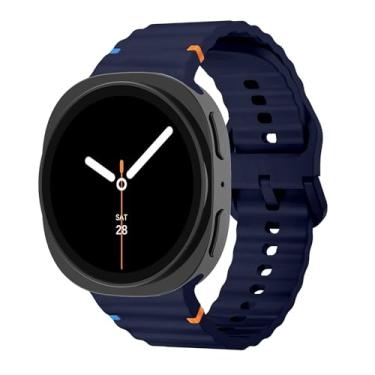 Imagem de Pulseiras de silicone esportivas compatíveis com Samsung Galaxy Watch 8 de 40 mm e 44 mm/8 Classic de 46 mm e mulheres, macia à prova d'água sem lacunas para Samsung Galaxy Watch 8 Classic de 46 mm/8