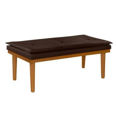 Imagem de Banco Recamier Madri Pilow Linho Preto 1,00mts Lar & Estilo Marrom